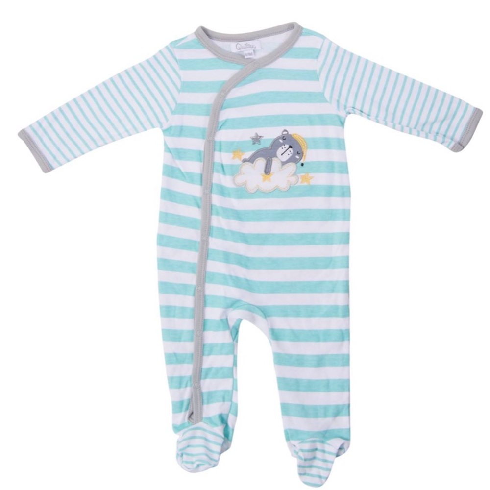 Quiltex Baby Boy’s Bear and Stars Footie Sleeper